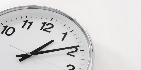basic clock on white background